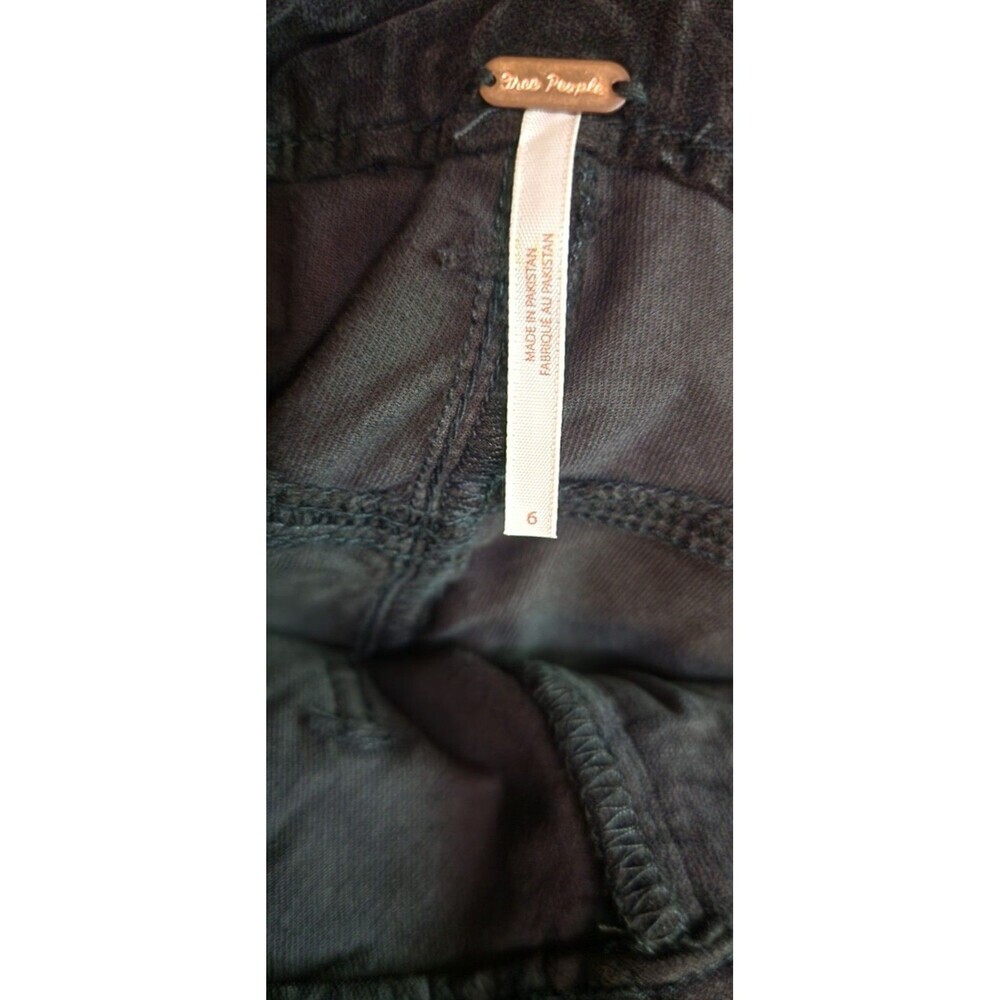 NWT Free People Women felt Corduroy Pants Black Straight Leg‎ Sz 6 Mid Rise D30 - Picture 4 of 8